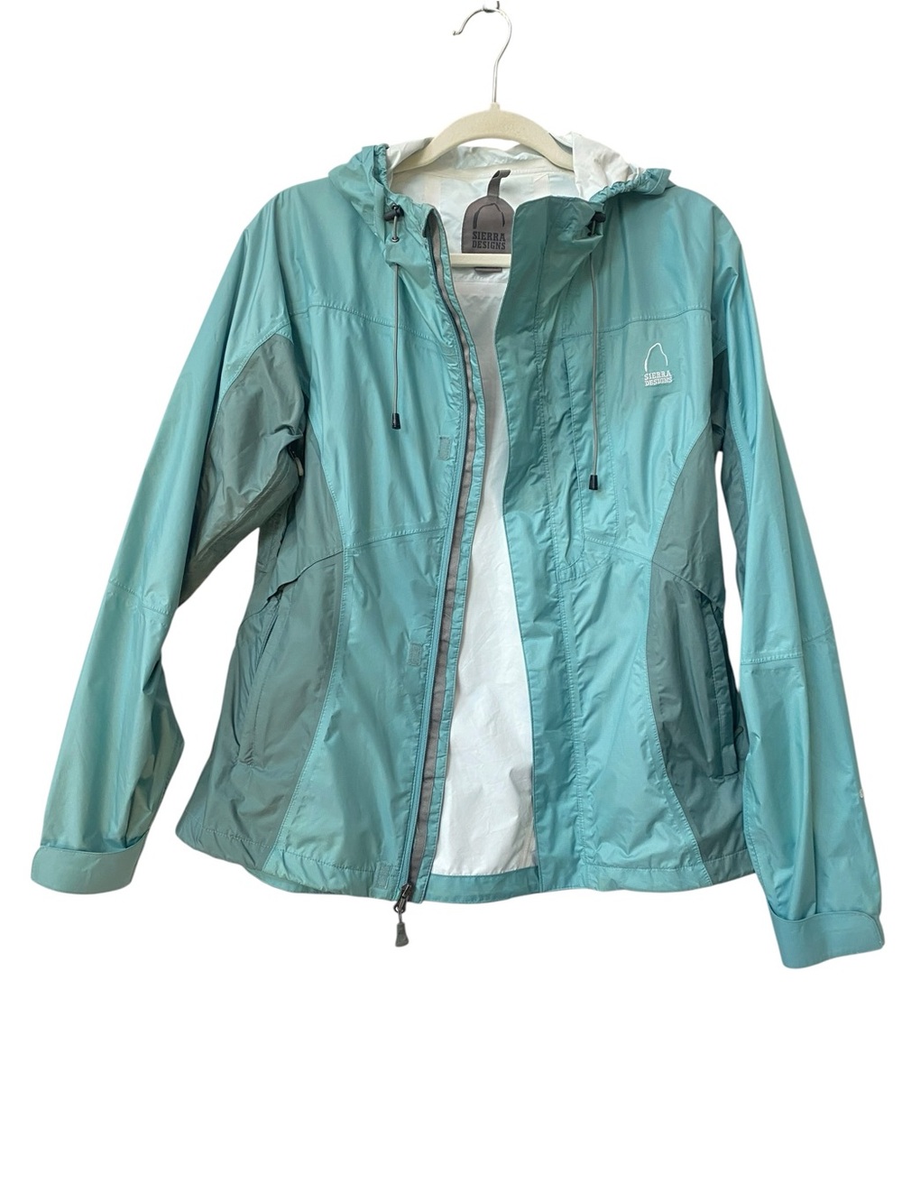 Sierra Designs Hurricane Waterproof Hooded Jacket Lightweight Rain Coat sz M - Picture 2 of 9